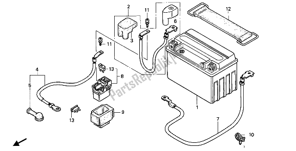 Todas las partes para Batería de Honda CBR 900 RR 1992