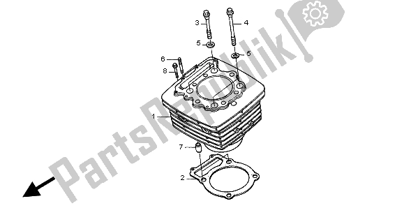 Toutes les pièces pour le Cylindre du Honda SLR 650 1998