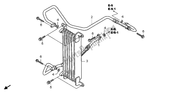All parts for the Oil Cooler of the Honda TRX 500 FA Fourtrax Foreman 2004