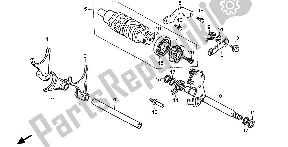 Toutes les pièces pour le Tambour De Changement De Vitesse du Honda VFR 800A 2010