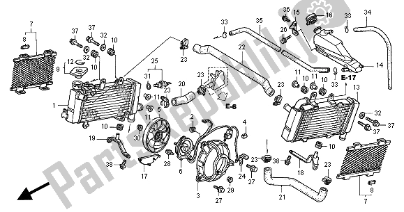 Tutte le parti per il Termosifone del Honda VTR 1000F 2000