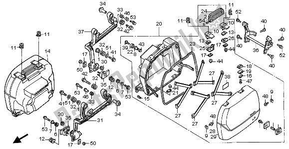 All parts for the Saddlebag of the Honda ST 1100 1999