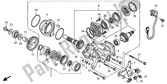 Toutes les pièces pour le Arbre Transversal du Honda VT 750C2B 2012