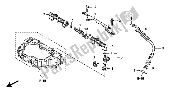 Todas las partes para Inyector de Honda CBR 1000 RR 2011