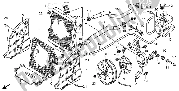 Toutes les pièces pour le Radiateur du Honda TRX 420 FA Fourtrax Rancher AT 2011