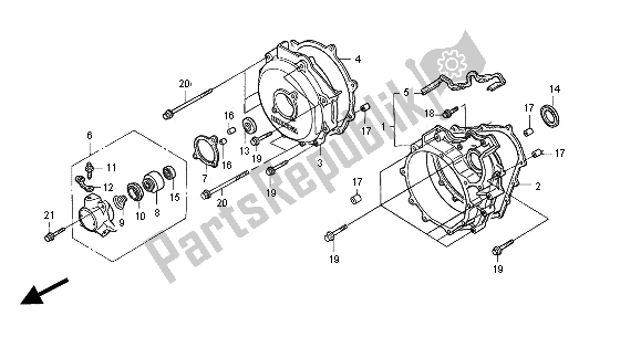 All parts for the Clutch Cover of the Honda ST 1100 2000