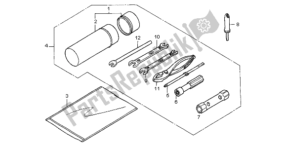 Tutte le parti per il Utensili del Honda TRX 400 FW Fourtrax Foreman 2000