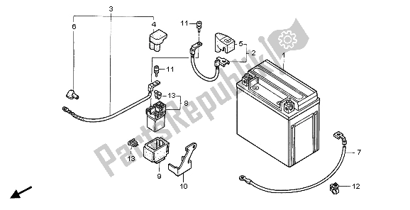 All parts for the Battery of the Honda CB 1000F 1995