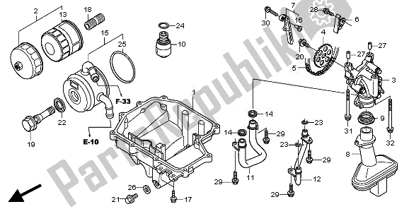 Alle onderdelen voor de Oliepan & Oliepomp van de Honda CBR 600F 2011