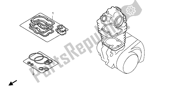 All parts for the Eop-1 Gasket Kit A of the Honda TRX 400 FA Fourtrax Rancher AT 2004