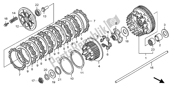 Todas las partes para Embrague de Honda CB 1300 SA 2009