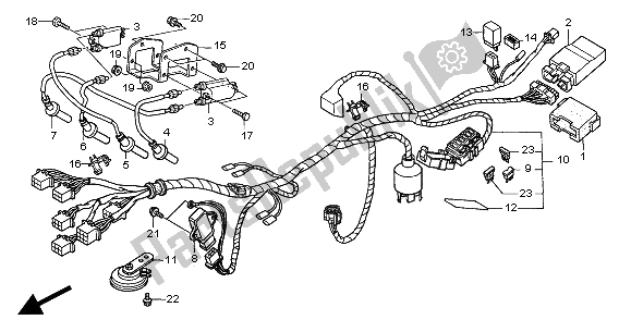 Tutte le parti per il Cablaggio del Honda CB 600F Hornet 2002