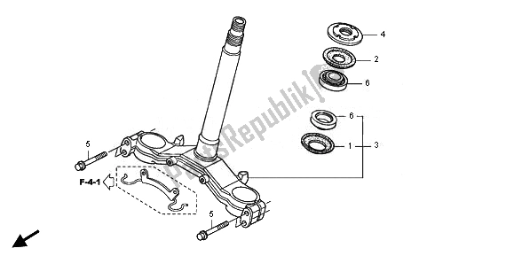 All parts for the Steering Stem of the Honda XL 700V Transalp 2011