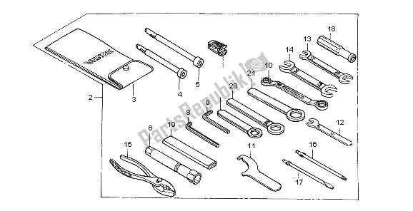 Todas las partes para Herramientas de Honda VT 1100C2 1997