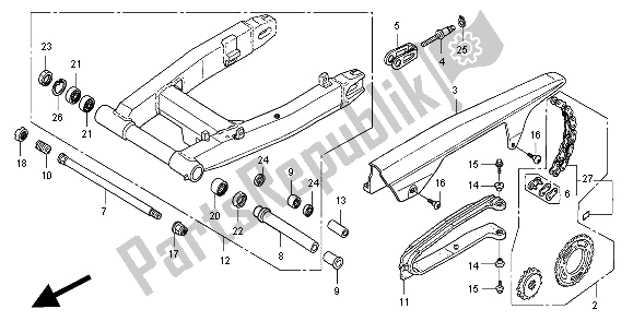 Tutte le parti per il Forcellone del Honda CBR 1100 XX 2000