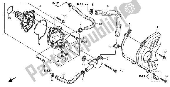 Wszystkie części do Pompa Wodna Honda CBR 600 RA 2009