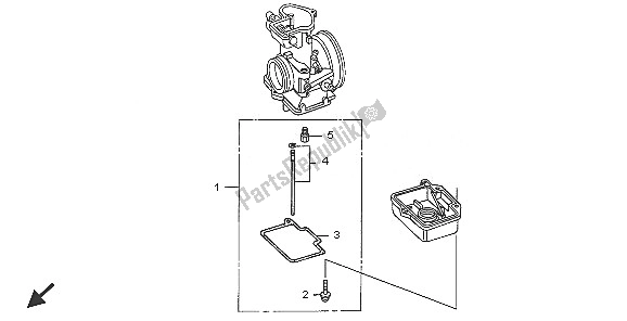 Todas as partes de Carburador O. P. Kit do Honda CR 125R 2005
