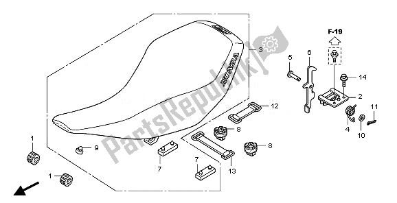 All parts for the Seat of the Honda TRX 400 EX Sportrax 2008