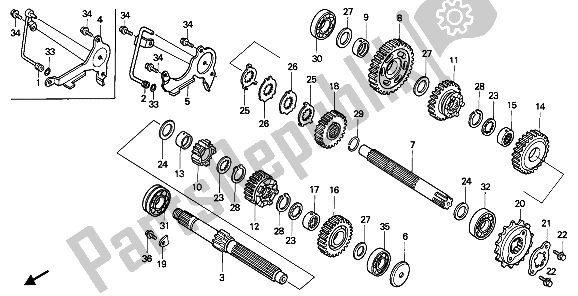 Todas las partes para Transmisión de Honda VT 600 1992