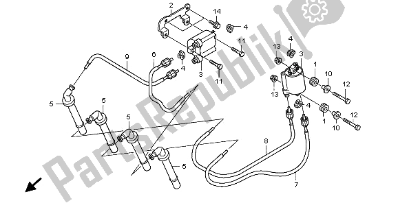 All parts for the Ignition Coil of the Honda CBF 1000S 2009