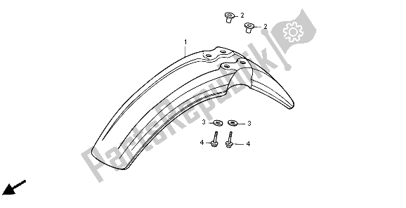 Toutes les pièces pour le Garde-boue Avant du Honda XR 600R 1996