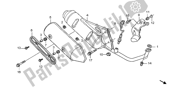 Tutte le parti per il Silenziatore Di Scarico del Honda PES 150R 2008