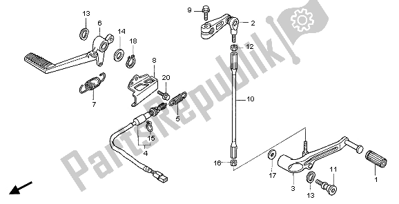 Todas las partes para Pedal de Honda CBR 1000 RR 2006