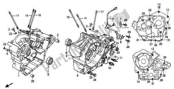 Tutte le parti per il Carter del Honda VT 600 1992