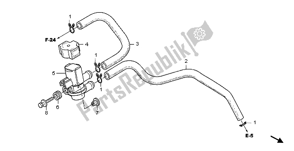 All parts for the Aisolenoid Valve of the Honda NSS 250A 2009
