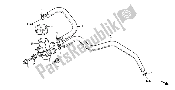 All parts for the Aisolenoid Valve of the Honda NSS 250A 2009