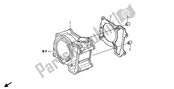 All parts for the Cylinder of the Honda SH 150S 2007