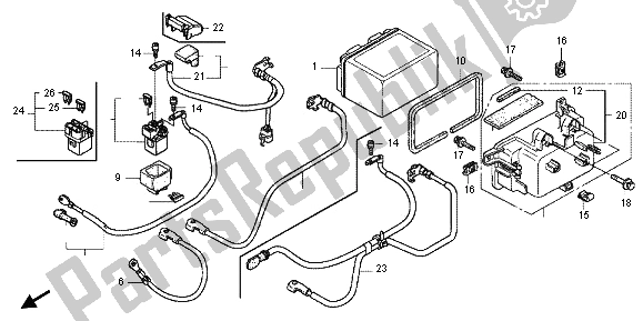 Wszystkie części do Bateria Honda FJS 600A 2012