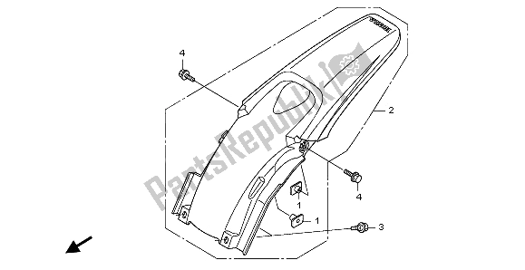 All parts for the Rear Fender of the Honda CRF 150 RB LW 2007