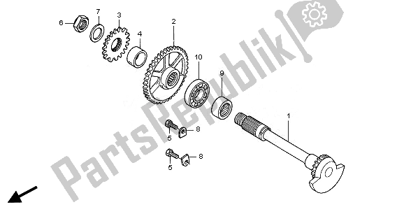 All parts for the Balancer of the Honda CRF 250X 2008