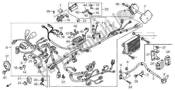 All parts for the Wire Harness of the Honda NSS 250S 2008