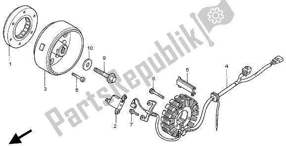 Toutes les pièces pour le Générateur du Honda CLR 125 1998