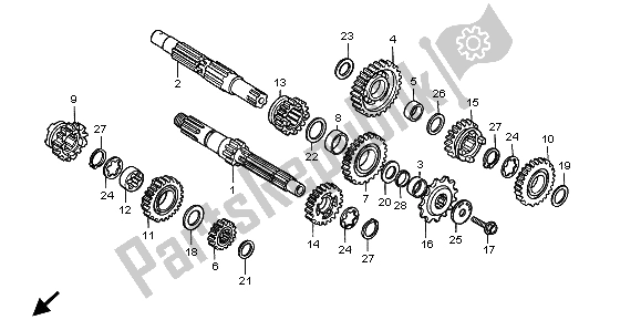 Todas las partes para Transmisión de Honda CR 250R 1999