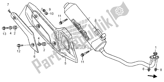 Todas las partes para Silenciador De Escape de Honda SH 125 2013