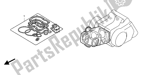 All parts for the Eop-1 Gasket Kit A of the Honda XR 70R 1997