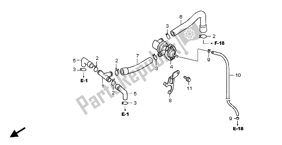 Todas as partes de Válvula De Controle De Injeção De Ar do Honda CBF 600 SA 2007
