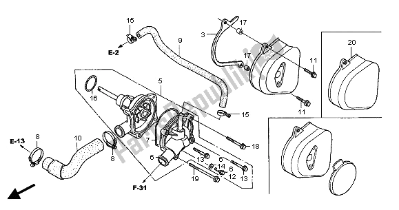 Tutte le parti per il Pompa Dell'acqua del Honda CB 600F Hornet 2005