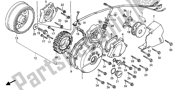 Todas las partes para Generador de Honda XBR 500S 1987