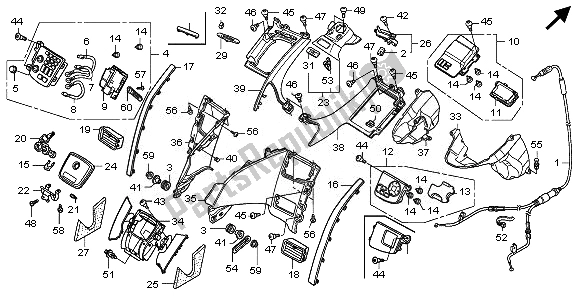 All parts for the Shelter (airbag) of the Honda GL 1800 2010