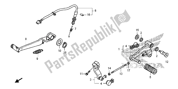 All parts for the Pedal of the Honda NC 700S 2013