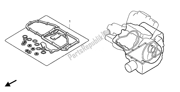 All parts for the Eop-2 Gasket Kit B of the Honda NT 700V 2010