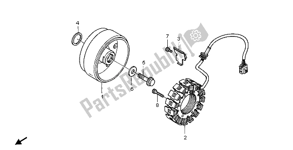 All parts for the Generator of the Honda NT 700 VA 2006