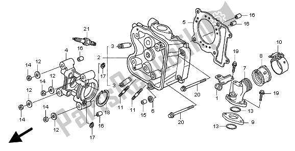 Todas las partes para Cabeza De Cilindro de Honda PES 150 2009