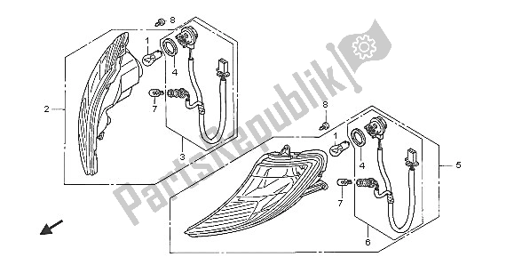 Alle onderdelen voor de Winker van de Honda SH 150 2005