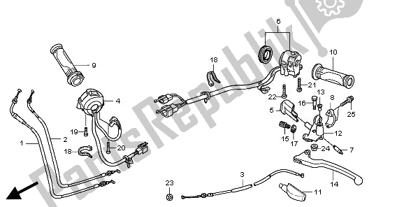 Tutte le parti per il Maniglia Leva E Interruttore E Cavo del Honda CBR 250R 2011