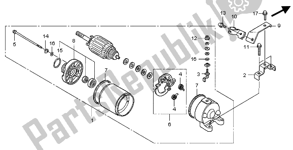 Todas las partes para Motor De Arranque de Honda TRX 400 EX 2007